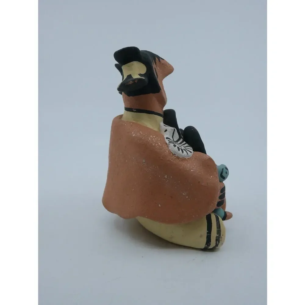 VTG Native American Taos Pueblo Storyteller W children Signed 1999 Figurine